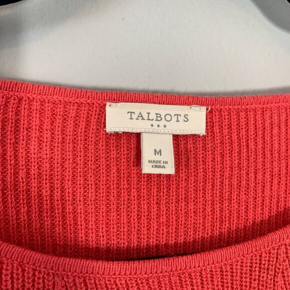 Talbots rib knit cotton blend long sleeve crewneck pullover sweater - Picture 6 of 10